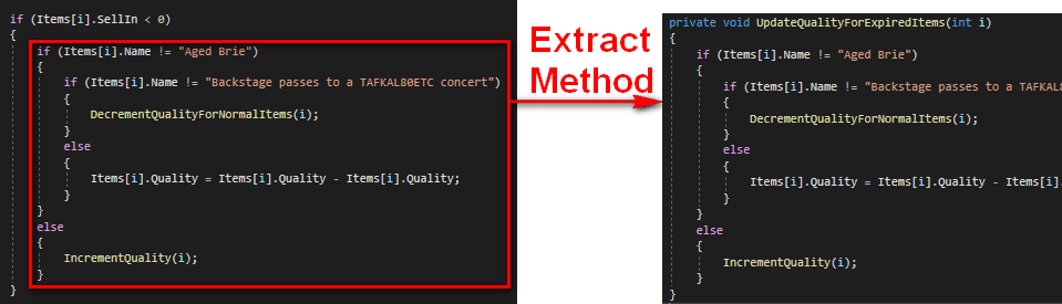 Extracting if block to a method